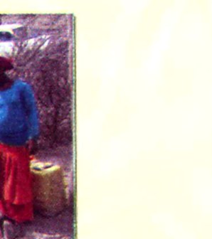 Women and children collecting water at a rural water supply point